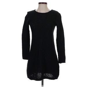 blík by Laufey Varma Design Icelandic Wool Black Minimalist Sweater Dress Small